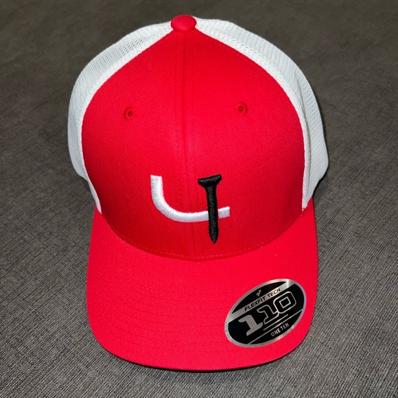 Short Par 4 Other - NEW Short Par 4 Red Golf Hat